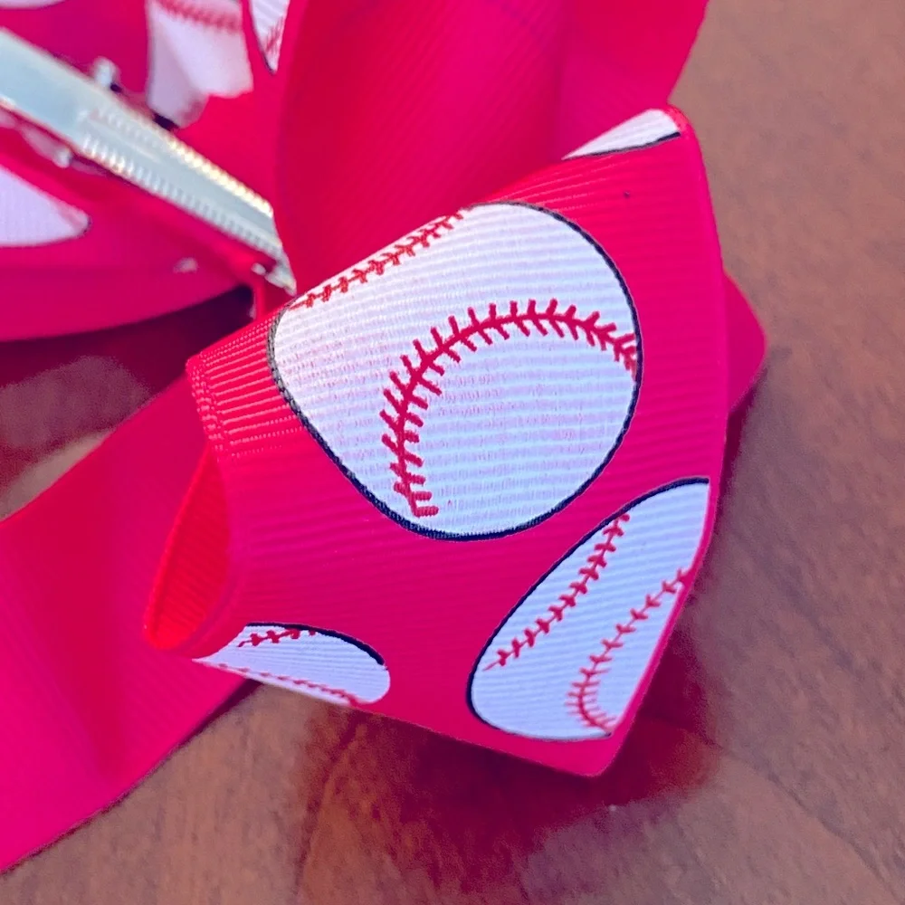 Baseball Clip On Hairbow